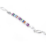 Rainbow Series Ladder Chain Bracelet | Hallmark 925 Silver