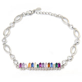 Rainbow Series Ladder Chain Bracelet | Hallmark 925 Silver