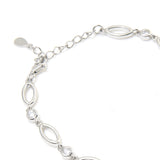 Rainbow Zig-Zag Ladder Chain Bracelet | Hallmark 925 Silver