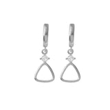 Hanging Triangle Hoops | Hallmark 925 Silver