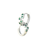 Green zigzag Hoops | Hallmark 925 Silver