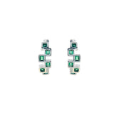 Green zigzag Hoops | Hallmark 925 Silver