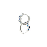 Blue Zigzag Hoops | Hallmark 925 Silver