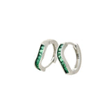 Green Wave Hoops | Hallmark 925 Silver