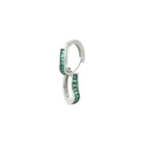 Green Wave Hoops | Hallmark 925 Silver