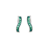 Green Wave Hoops | Hallmark 925 Silver