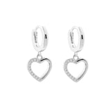 Heart Hanging Hoops | Hallmark 925 Silver