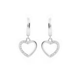 Heart Hanging Hoops | Hallmark 925 Silver