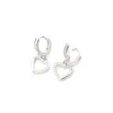 Heart Hanging Hoops | Hallmark 925 Silver