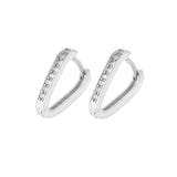 Rounded V Shaped Hoops | Hallmark 925 Silver