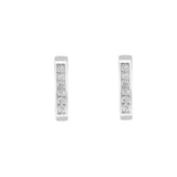 Pinched Rectangle Shaped Hoops | Hallmark 925 Silver