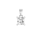 Square Solittaire Pendant Set L | Hallmark 925 Silver