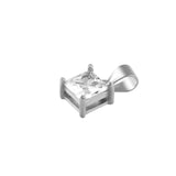 Square Solittaire Pendant Set L | Hallmark 925 Silver