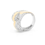 Geometrical Double Bow Lattice Ring | Hallmark 925 Silver