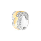 Geometrical Double Bow Lattice Ring | Hallmark 925 Silver