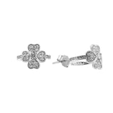 Four Petal Flower Hoops | Hallmark 925 Silver