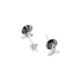 Black Tristar Studs | Hallmark 925 Silver