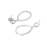 Oval Line Danglers | Hallmark 925 Silver