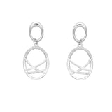 Dual Oval Line Danglers | Hallmark 925 Silver