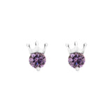 Purple Tiara Studs | Hallmark 925 Silver