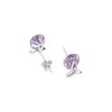 Purple Tristar Studs | Hallmark 925 Silver