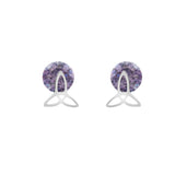 Purple Tristar Studs | Hallmark 925 Silver