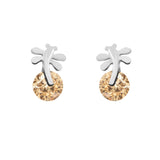 Yellow Bud & Leaf Studs | Hallmark 925 Silver