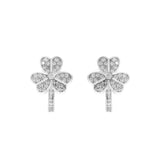 Three Petal Flower Hoops | Hallmark 925 Silver