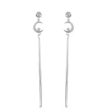 Moon Star Long Chain Danglers | Hallmark 925 Silver