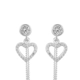 Heart Long Chain Danglers | Hallmark 925 Silver