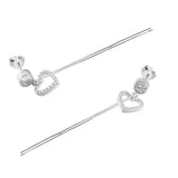 Heart Long Chain Danglers | Hallmark 925 Silver