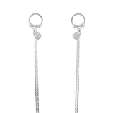 Round Long Chain Danglers | Hallmark 925 Silver